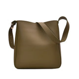 Women's Large Capacity PU Leather Shoulder Bag Bucket Leisure Travel Handbags