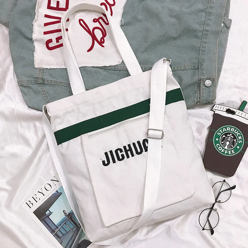 Canvas Crossbody Shoulder Bag Large Capacity Casual Handbag