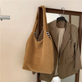 Large Capacity Plush Winter Shoulder Bag Lamb Wool Handbag Soft Bear Tote