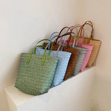 Large Straw Woven Shoulder Bag for Women Summer Travel Beach