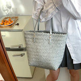 Large Straw Woven Shoulder Bag for Women Summer Travel Beach