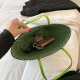 Large Straw Woven Shoulder Bag for Women Summer Travel Beach