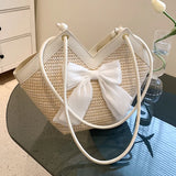 Women's Large Capacity Shoulder Bag Straw Woven Handbag Tote
