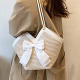 Women's Large Capacity Shoulder Bag Straw Woven Handbag Tote