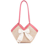 Women's Large Capacity Shoulder Bag Straw Woven Handbag Tote