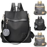 Women's Travel Backpack Large Capacity Water Bottle Mini Leather Purse