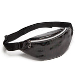 Women's Laser Sequin Shoulder Bag Chest Bags Female Holographic Waist Belt Bag