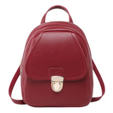 Leather Mini Backpack School Bag for Teenage Girls
