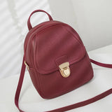 Leather Mini Backpack School Bag for Teenage Girls
