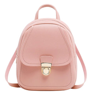 Leather Mini Backpack School Bag for Teenage Girls