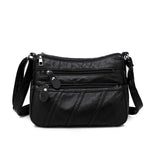 Women's Leather Casual Shoulder Bags Multi-layer Crossbody Handbag
