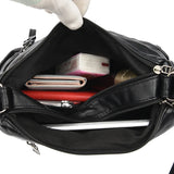 Neutral Leather Handbag Tote Shoulder Bag Purse
