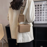 Leather Shoulder Bag Crossbody Box Tote Vintage Messenger
