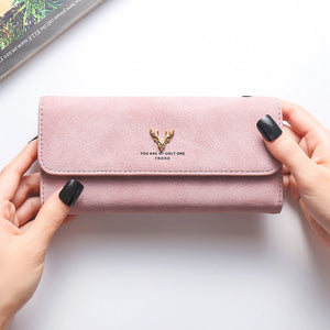 Women's Leather Wallet Purses Mobile Phone Purse