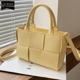 Women's Leather Woven Shoulder Bag Crossbody Bag