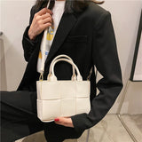Women's Leather Woven Shoulder Bag Crossbody Bag
