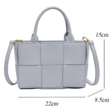 Women's Leather Woven Shoulder Bag Crossbody Bag