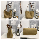 Women's Retro Canvas Shoulder Bags Large-capacity Handbags