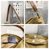 Women's Retro Canvas Shoulder Bags Large-capacity Handbags