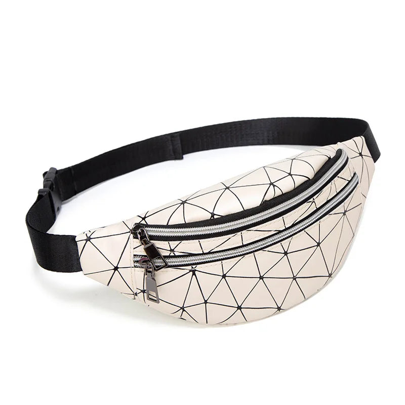 Women's Lingge Double Zips Waist Bag Ins Chest Bag
