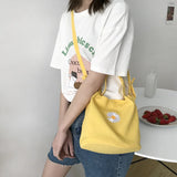 Women's Daisy Canvas Shoulder Bag Small Handbag Totes Vintage Purse