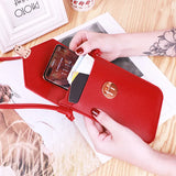 Women's Lock One-shoulder Messenger Bag Retro Student Buckle Small Wallet