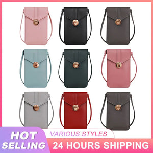 Women's Lock One-shoulder Messenger Bag Retro Student Buckle Small Wallet
