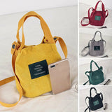 Women's Corduroy Shopper Shoulder Tote Bag Handbag