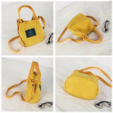 Women's Corduroy Shopper Shoulder Tote Bag Handbag