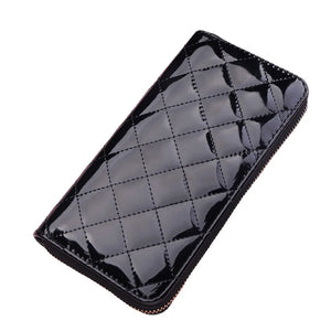 Women's Leather Zip Around Wallet Clutch Wristlet Travel Long Purse