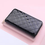 Women's Leather Zip Around Wallet Clutch Wristlet Travel Long Purse