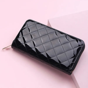 Women's Leather Zip Around Wallet Clutch Wristlet Travel Long Purse