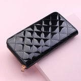Women's Leather Zip Around Wallet Clutch Wristlet Travel Long Purse