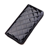 Women's Leather Zip Around Wallet Clutch Wristlet Travel Long Purse