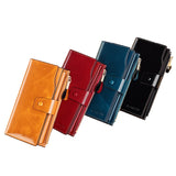 Women's Long Leather Clutch Purse Wallet