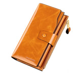Women's Long Leather Clutch Purse Wallet