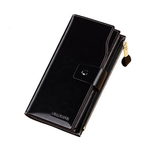 Women's Long Leather Clutch Purse Wallet