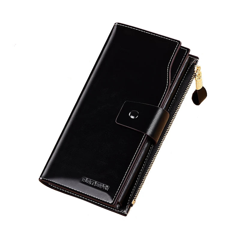 Women's Long Leather Clutch Purse Wallet