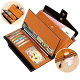 Women's Long Leather Clutch Purse Wallet