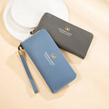 Women's Long Wallet Large Capacity Leaf Zipper Bag