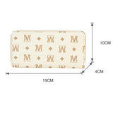 Women's Printed Long Wallet with Double Zipper