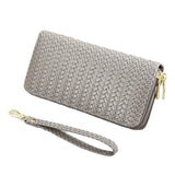 Patent Leather Double Zip Large Wallet Clutch Bag