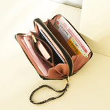 Women's Long Wallet Mobile Phone Purse Ladies Frosted Clutch Bag