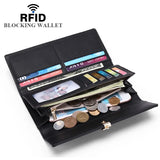 Women's Long Wallet RFID Style Wallet Pu Leaf Pendant wallet Baiyun