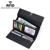 Women's Long Wallet RFID Style Wallet Pu Leaf Pendant wallet Baiyun