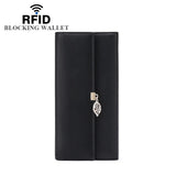 Women's Long Wallet RFID Style Wallet Pu Leaf Pendant wallet Baiyun