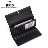 Women's Long Wallet RFID Style Wallet Pu Leaf Pendant wallet Baiyun