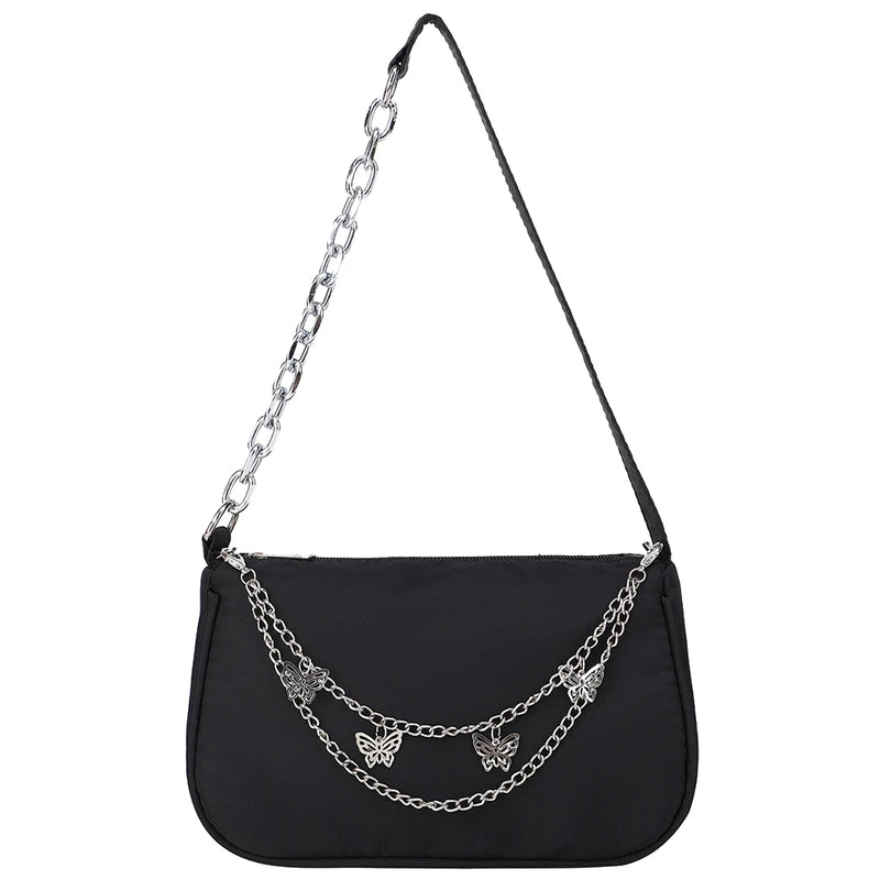 Women's Retro Shoulder Bag Nylon Female Shopping Purse