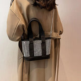 Women's Diamond Bucket Tote Bag Chain Shoulder Crossbody Bags