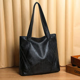 Women's Retro Soft Leather Shoulder Bag High Capacity Tote Bag
